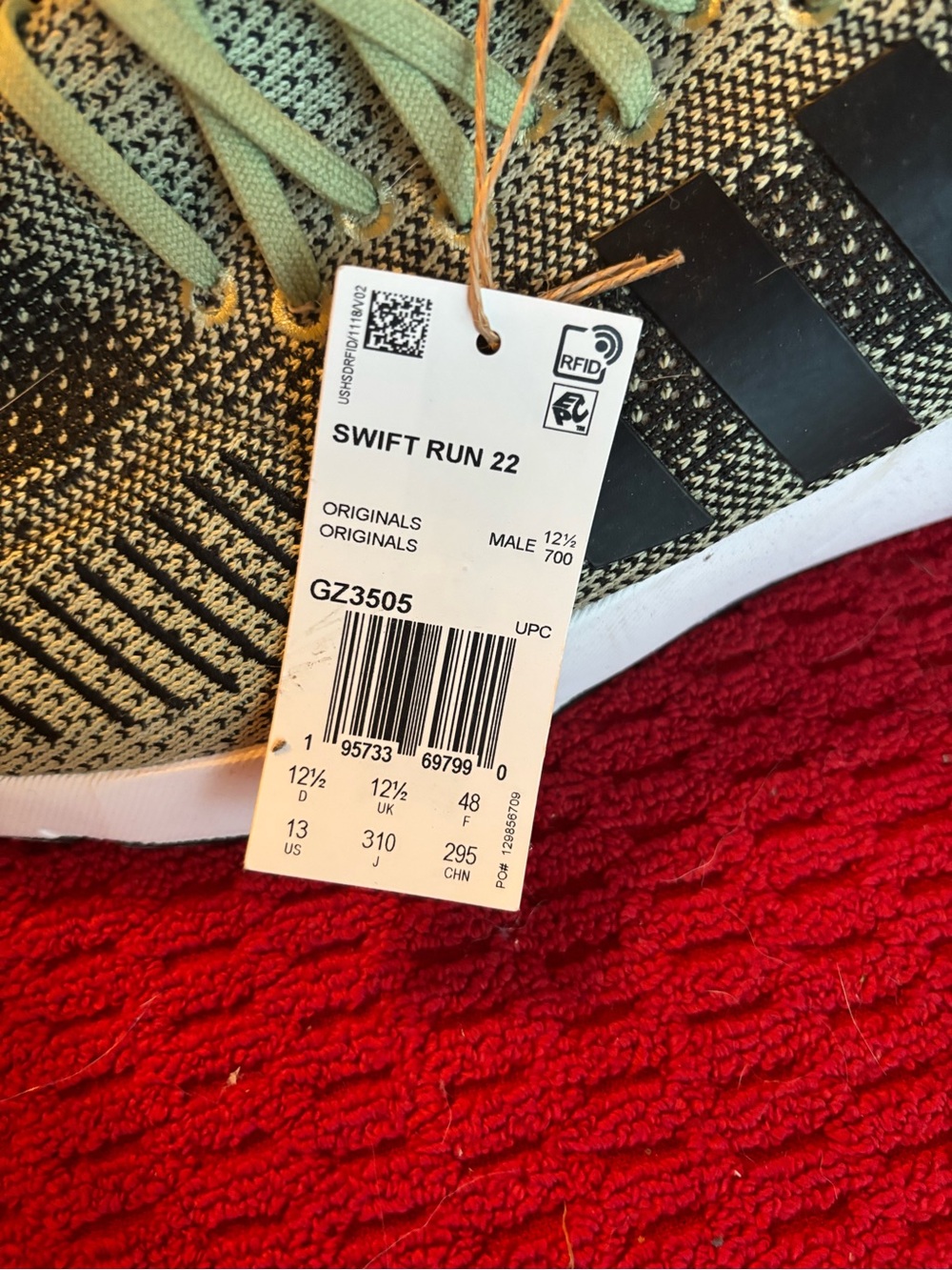 adidas Green and Black Knit Running Sneakers NWT - Picture 7 of 8